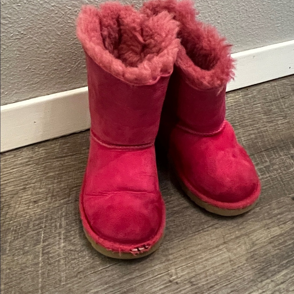 UGG Toddler Pink Bow-Accent Boots